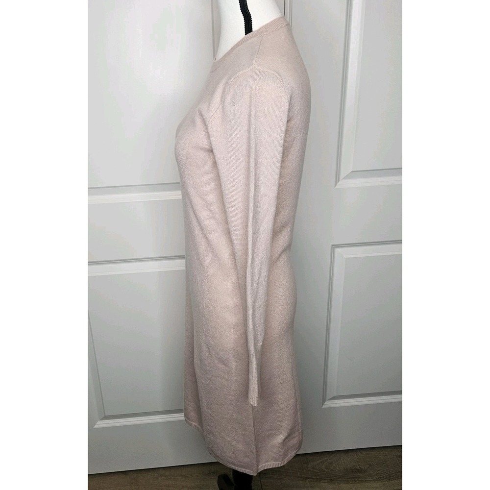 Neiman‎ Marcus 100% Cashmere Sweater Dress Size Small Blush Pink Longsleeve Luxe - Picture 3 of 8